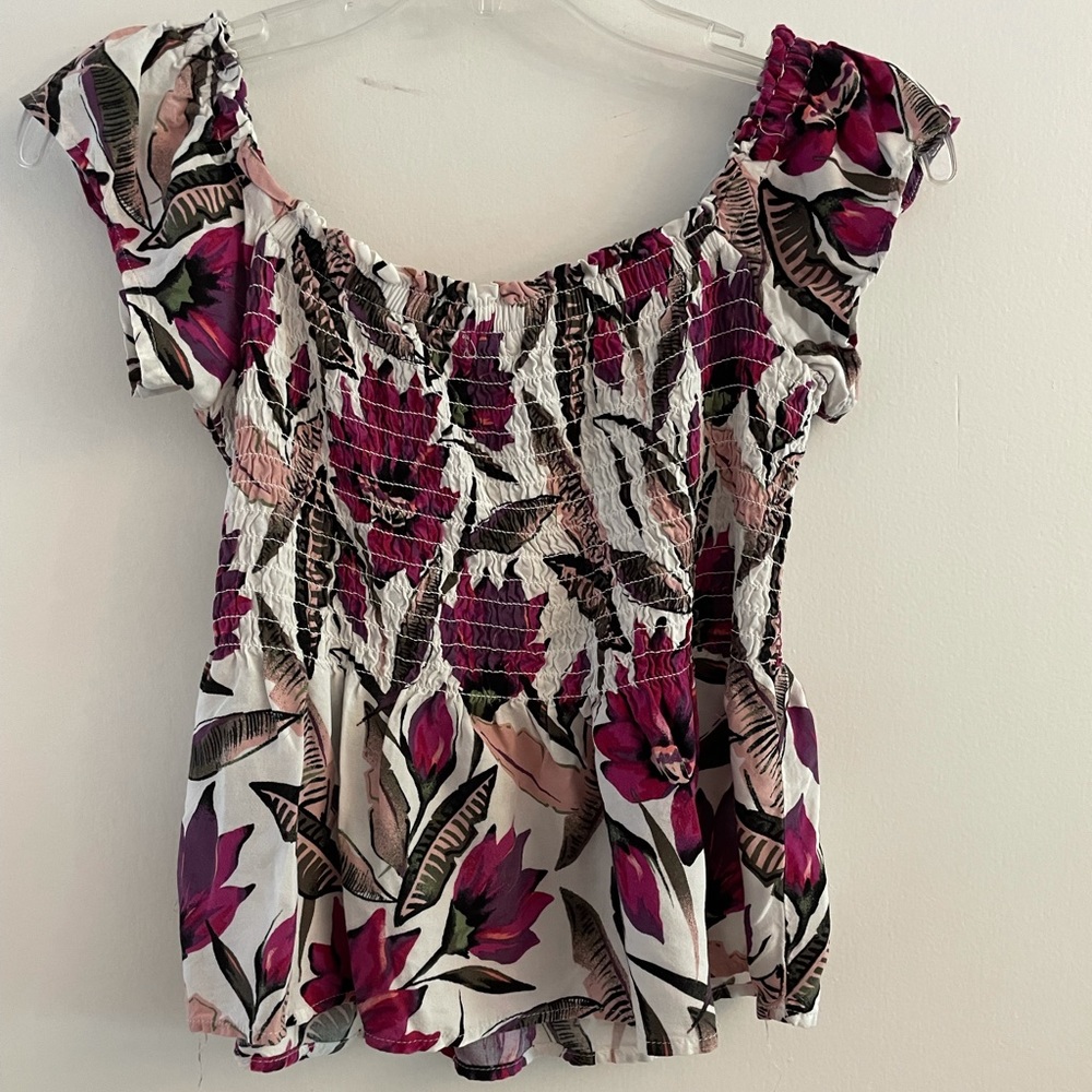 Off the shoulder floral top